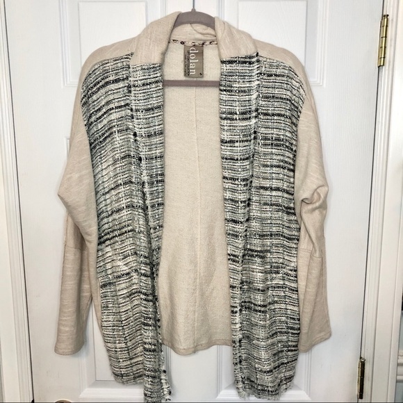 ANTHROPOLOGIE Dolan Twinkle Tweed Cardigan medium - Picture 2 of 7